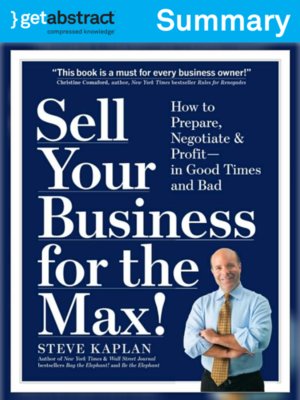 cover image of Sell Your Business for the Max! (Summary)